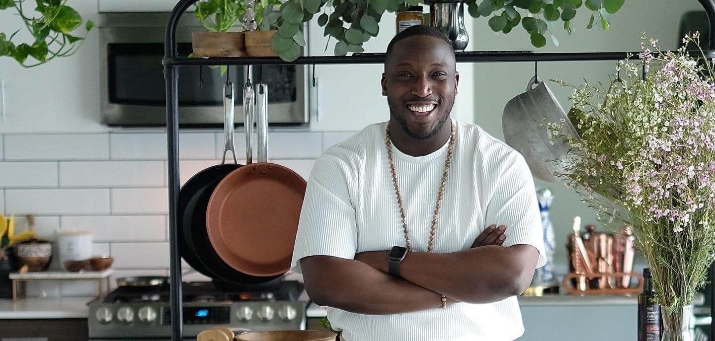 Cover Image for Chef Tolu Eros in his Los Angeles kitchen, ILE