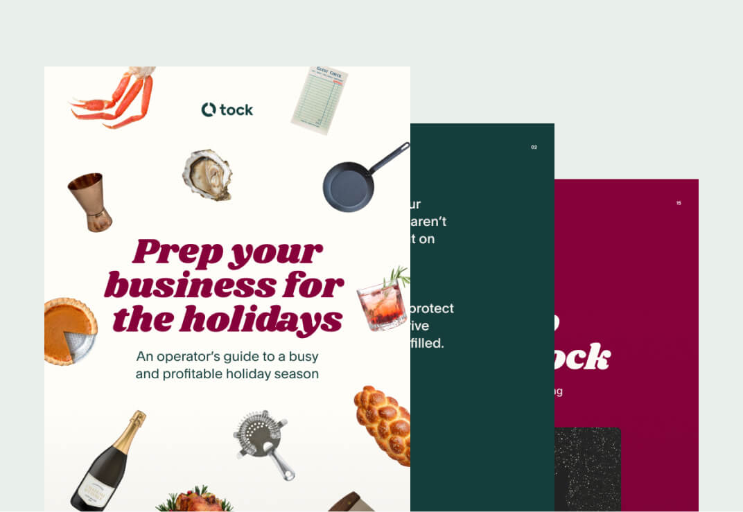Cover Image for Image of pages from Tock's 2025 holiday playbook