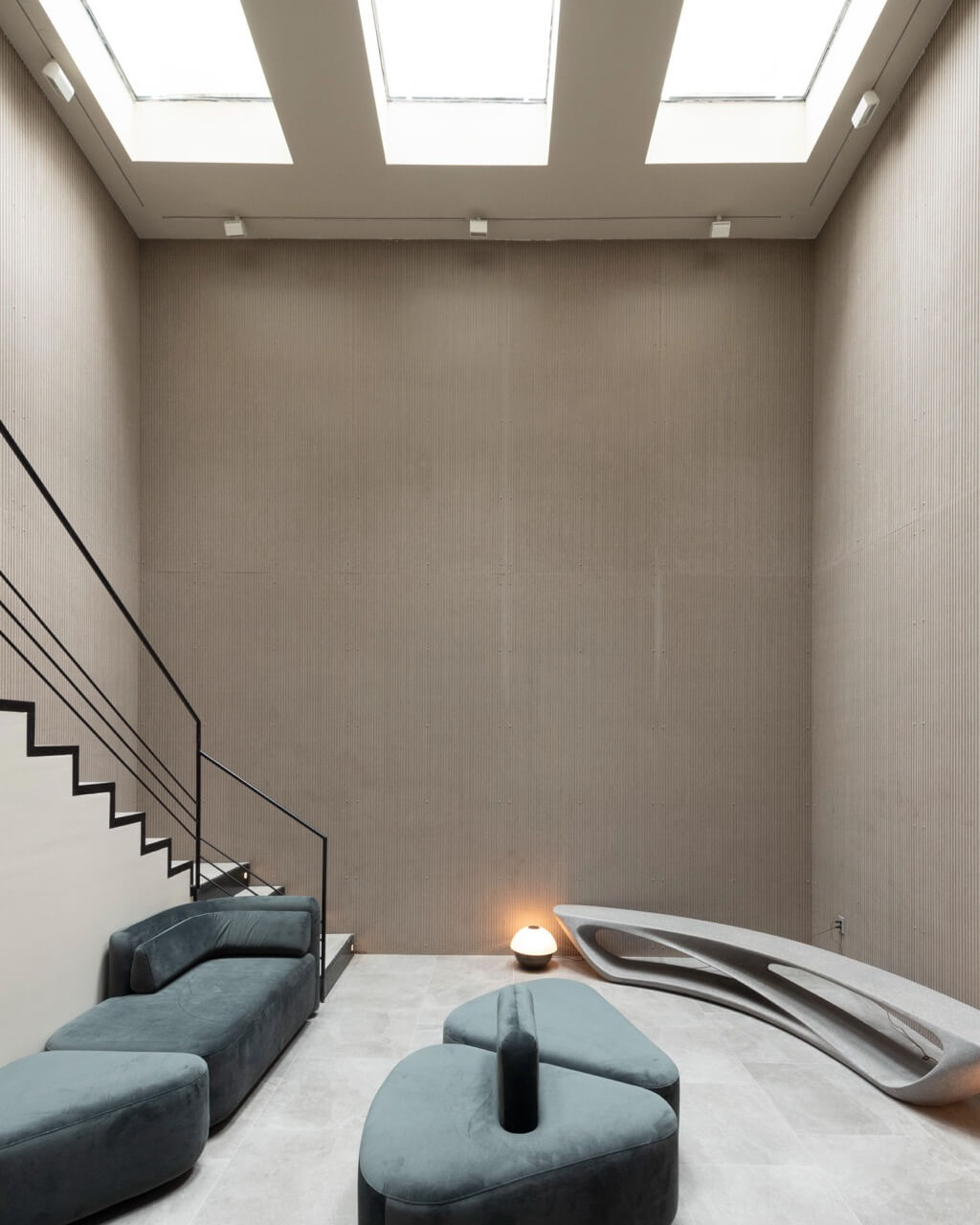 Interior seating area at Atomix