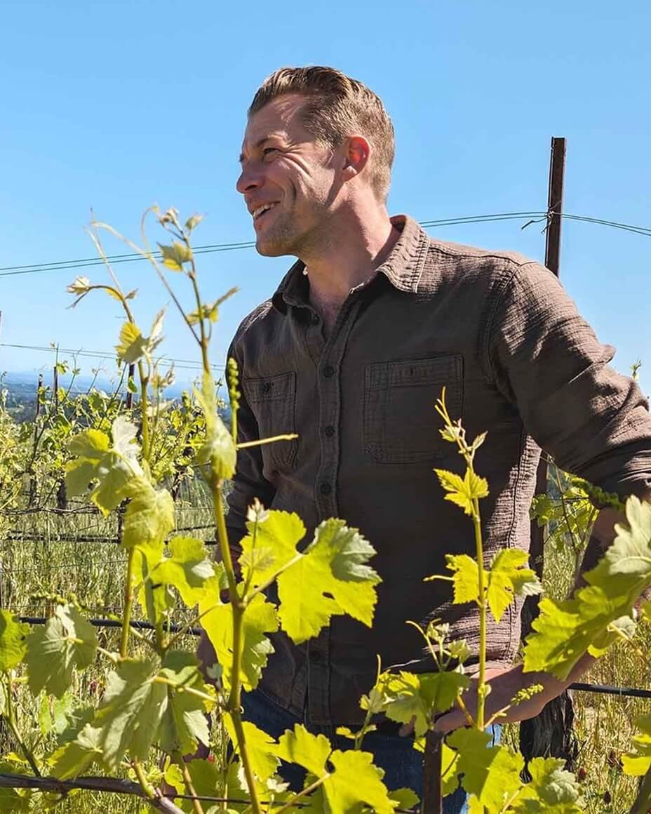 David Drummond in the vineyard