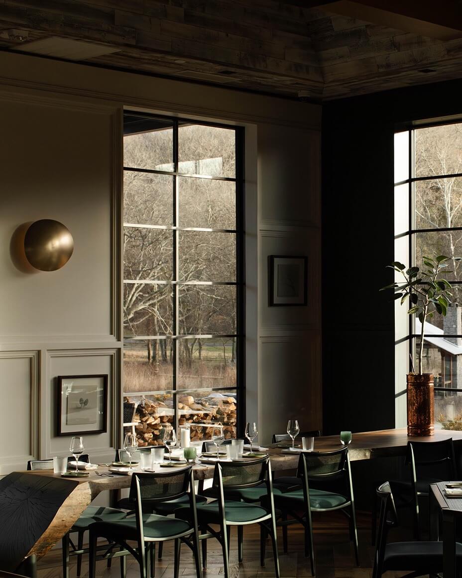 Empty interior dining room at January