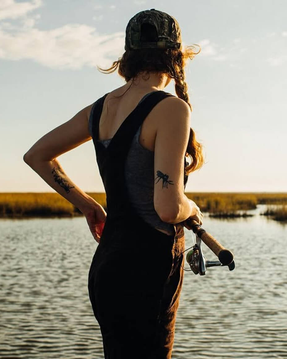 Chef Melissa Martin fly fishing
