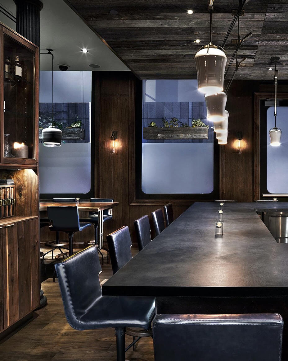 Empty chef’s counter at Atera